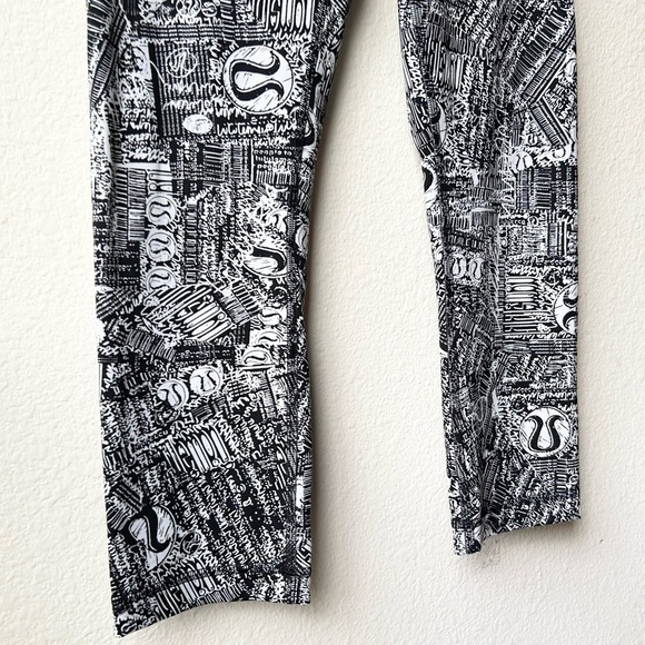 Lululemon Wunder Train High -Rise Crop 21” Tear It Up Alpine White Size6 EUC - Picture 8 of 15